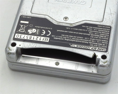 Gameboy Advance SP - Model AGS-001 - Platinum - Konsol - SNR XEF12185730 (C Grade) (Genbrug)